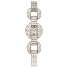 Cartier White Gold Himalia Diamond Bracelet Watch