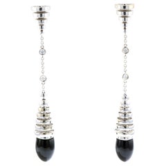 Cartier White Gold Interchangeable Drop Earrings