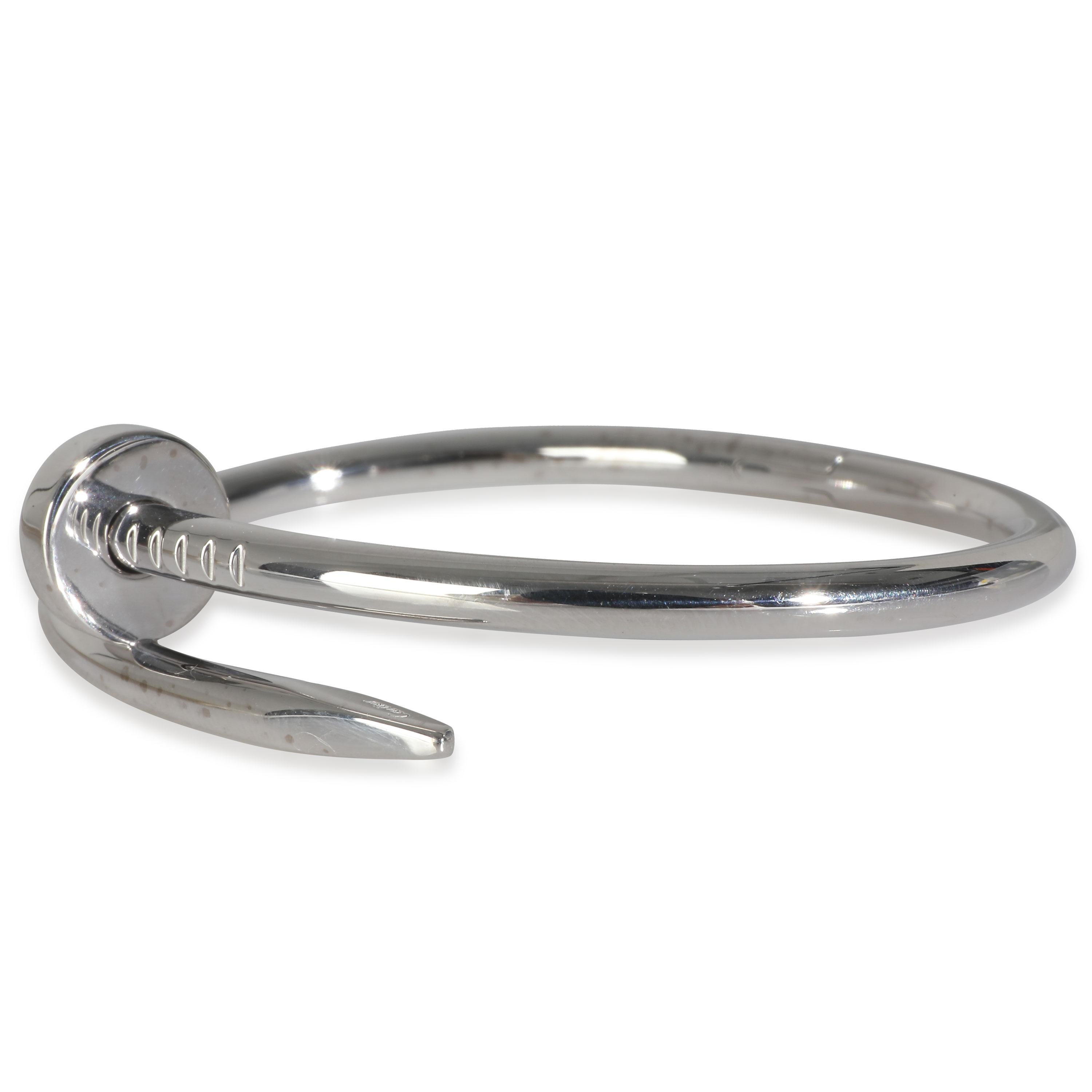 Women's Cartier White Gold Juste Un Clou Bracelet For Sale