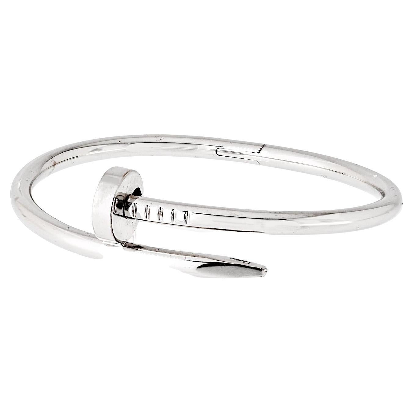 Cartier White Gold Juste Un Clou Size 15 Bracelet