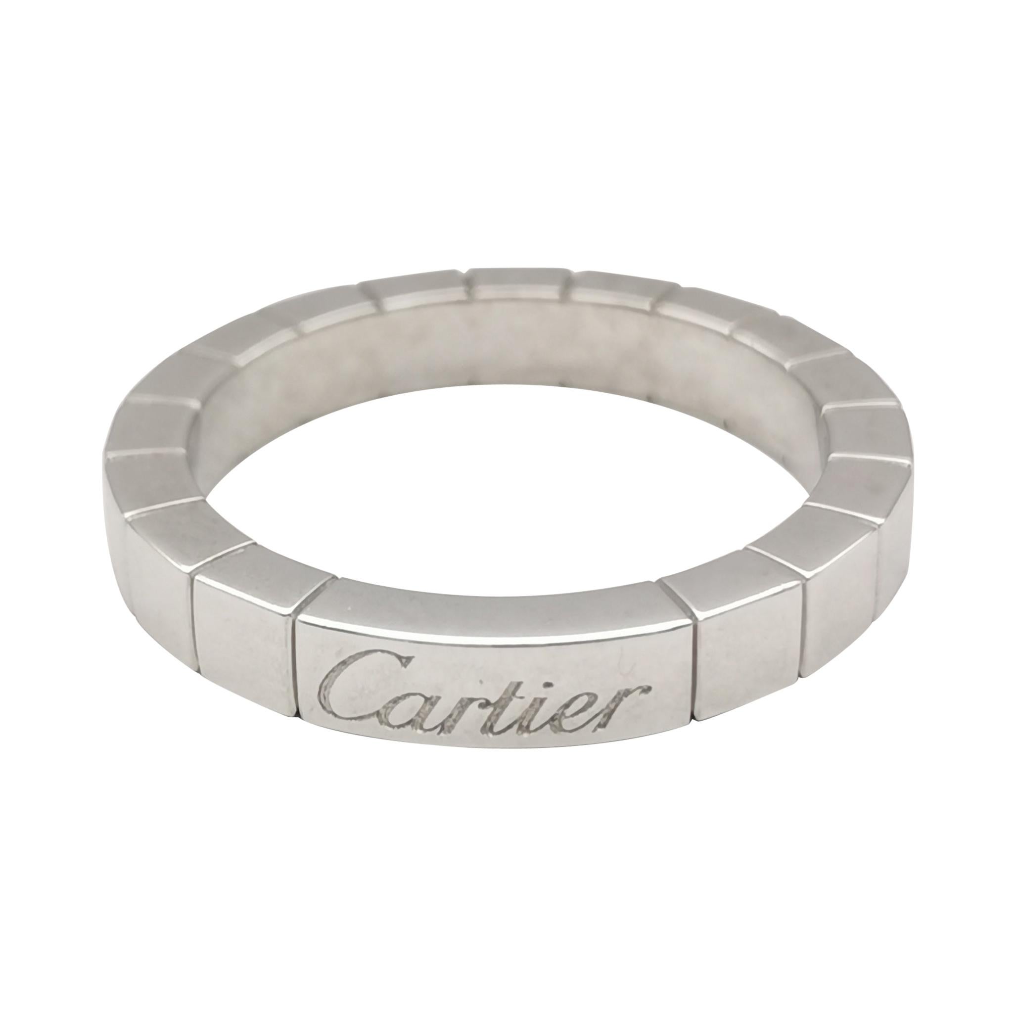 Cartier White Gold Laniers Wedding Band Ring