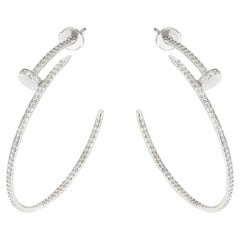 Cartier White Gold Large Juste Un Clou Diamond Earrings 1.26ct N8515008