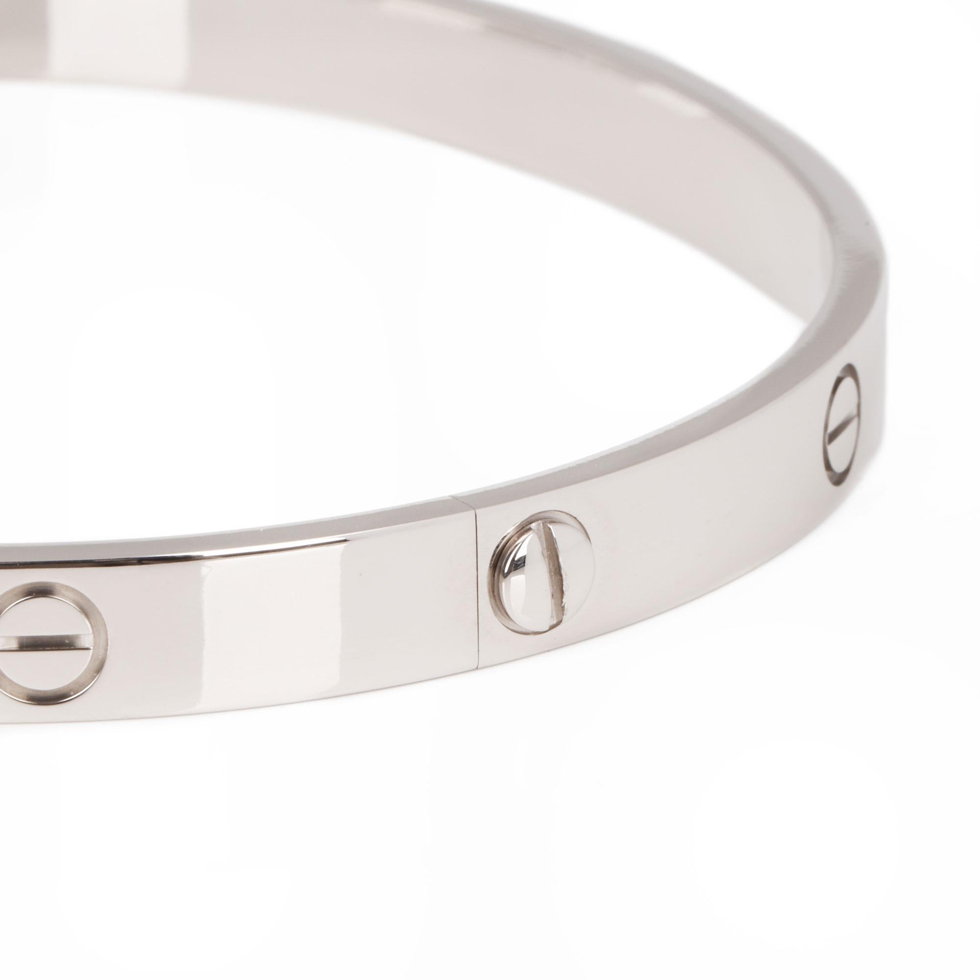 Cartier White Gold Love Bangle In Excellent Condition In Bishop's Stortford, Hertfordshire