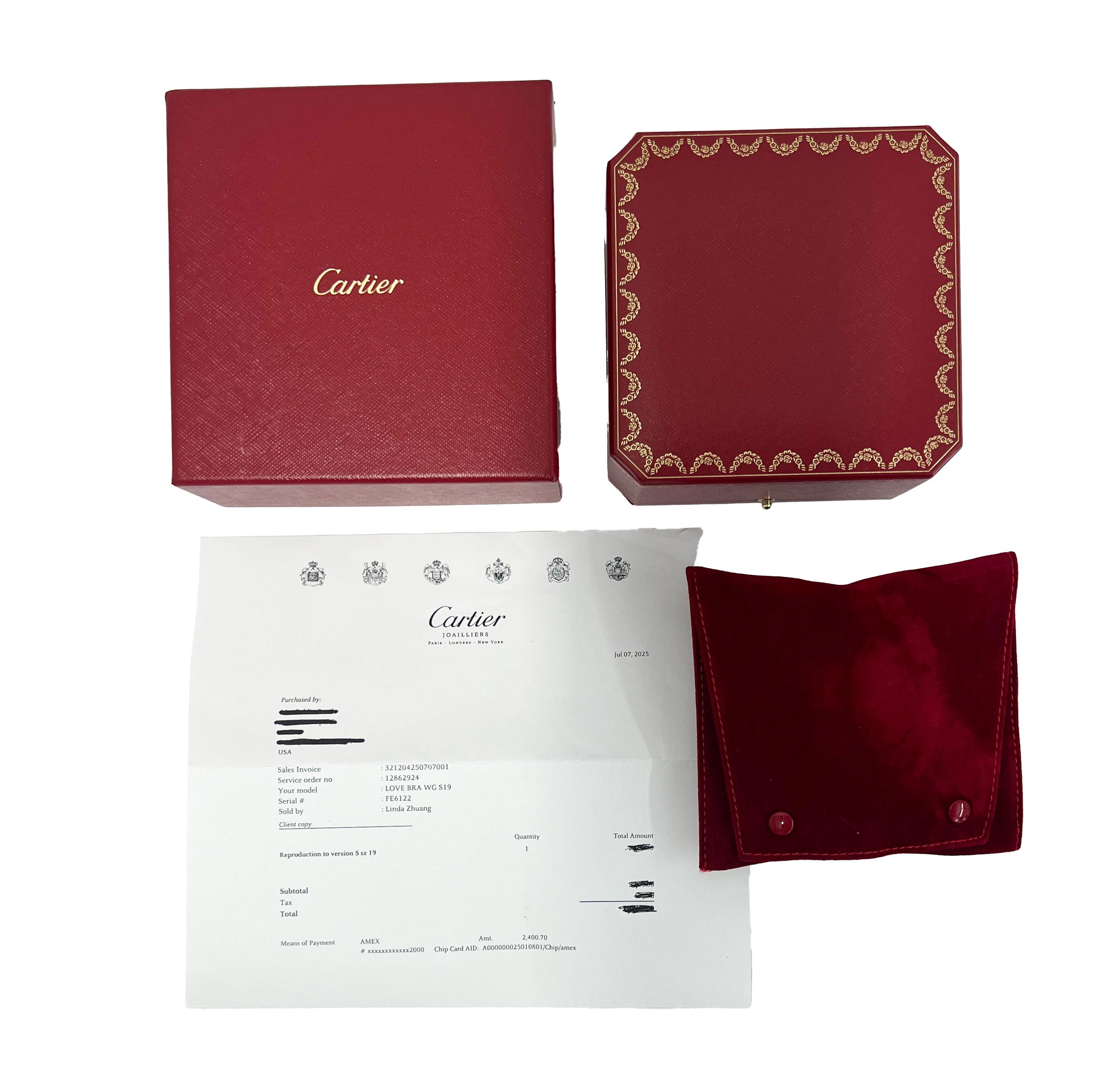 Femenino o masculino Cartier Oro Blanco  Pulsera del amor en venta