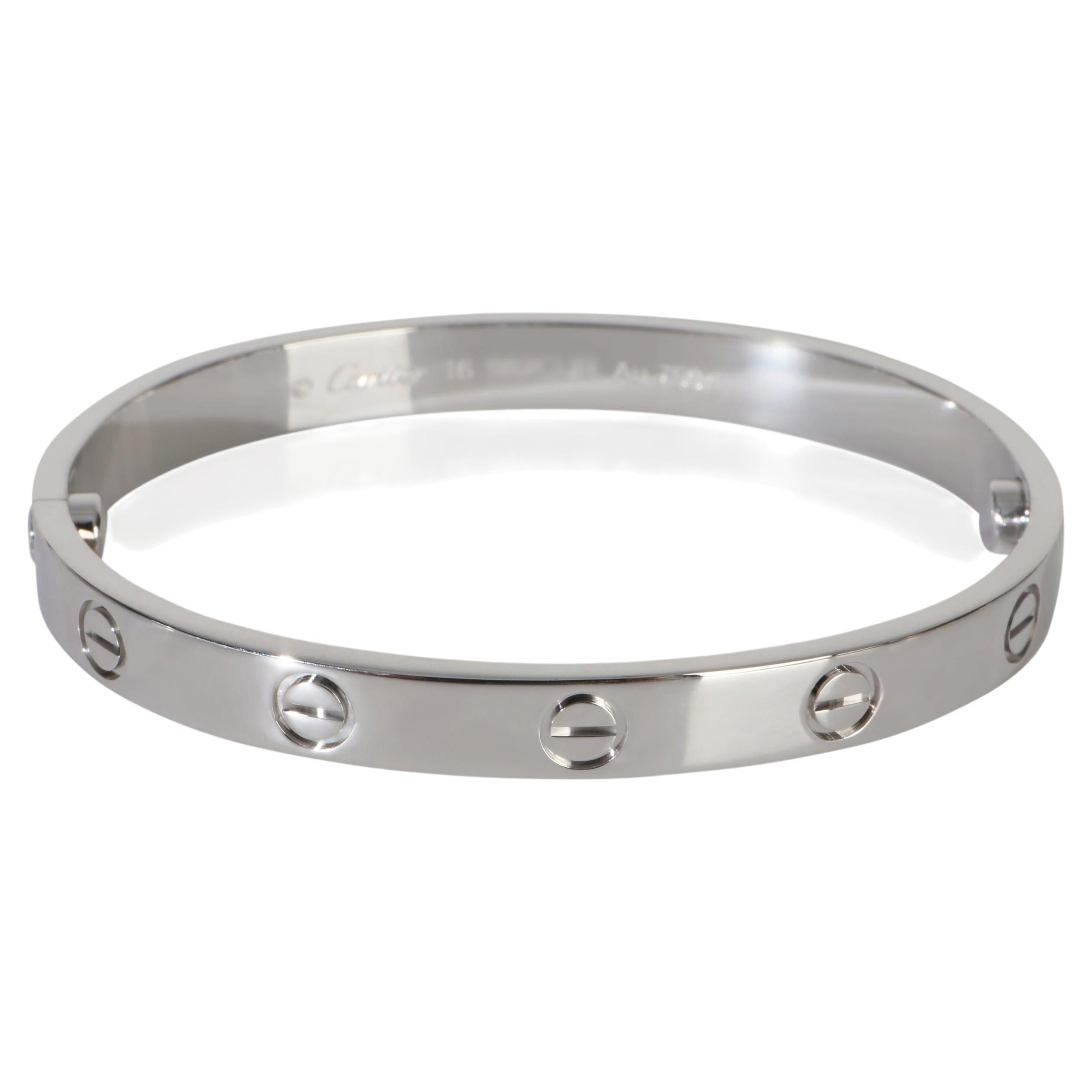 Cartier White Gold  Love Bracelet For Sale