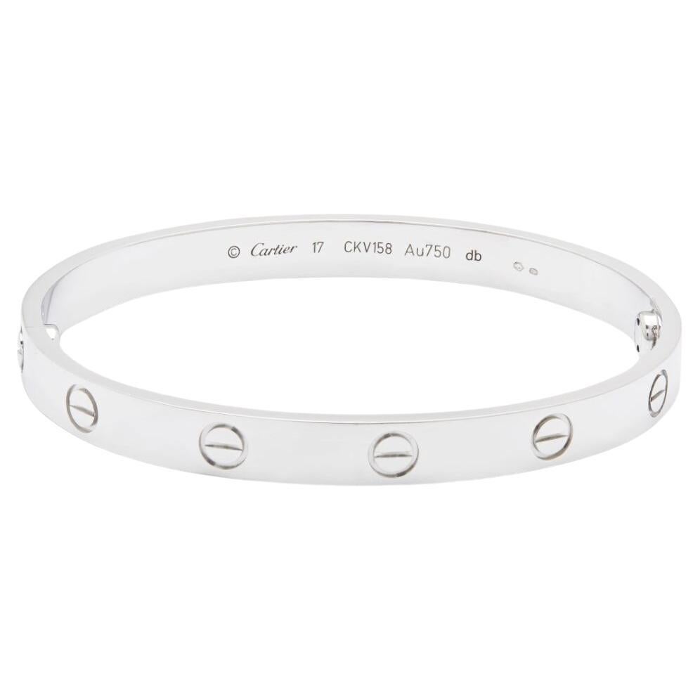 Cartier Weißgold  Love Armband Größe 17 B6077117 im Angebot