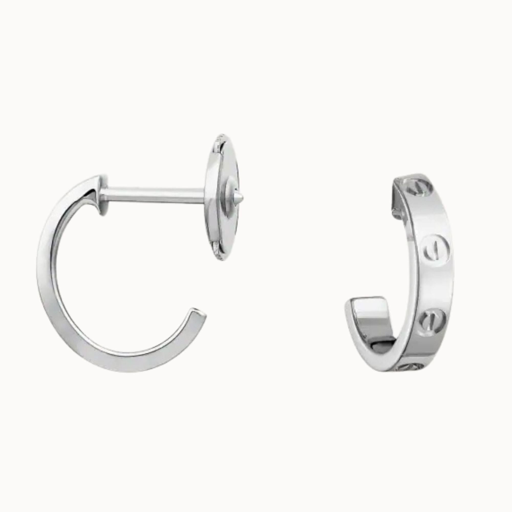 Contemporary Cartier White Gold Love Earrings