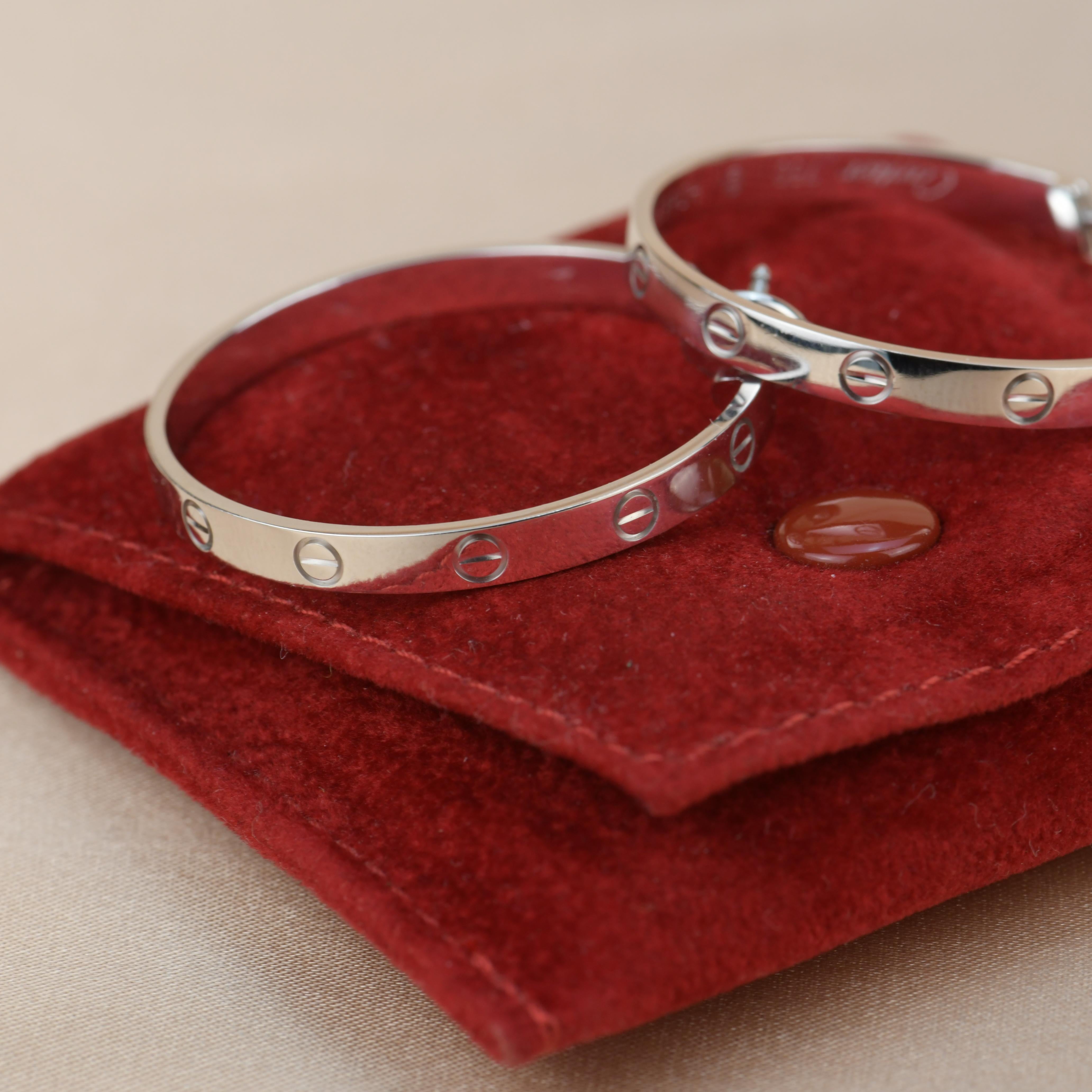 Cartier Weigold Love Hoop-Ohrringe im Zustand „Hervorragend“ in Banbury, GB