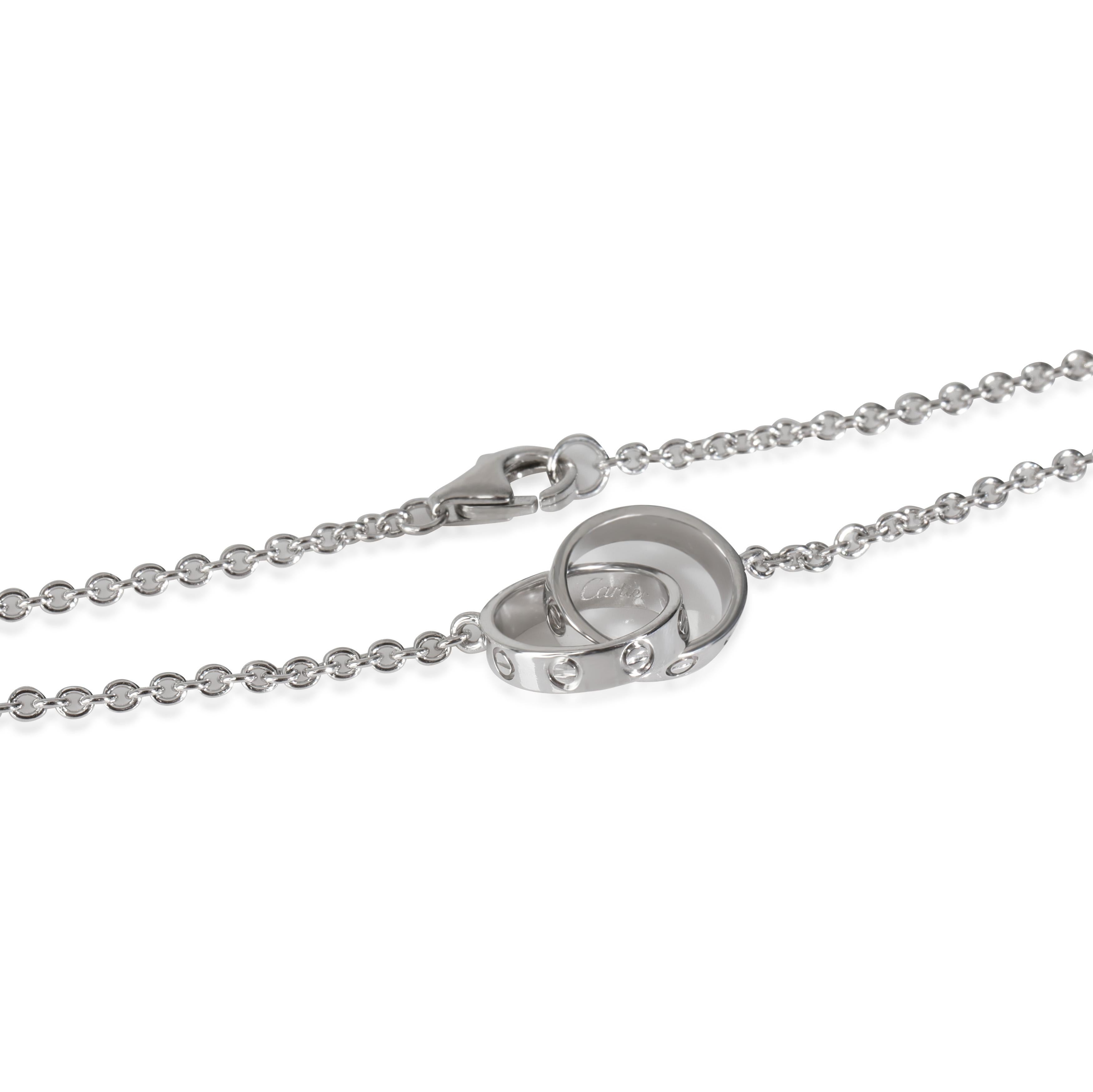 Women's or Men's Cartier White Gold  Love Necklace For Sale