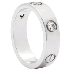 Cartier white gold Love ring 3 diamond size 56