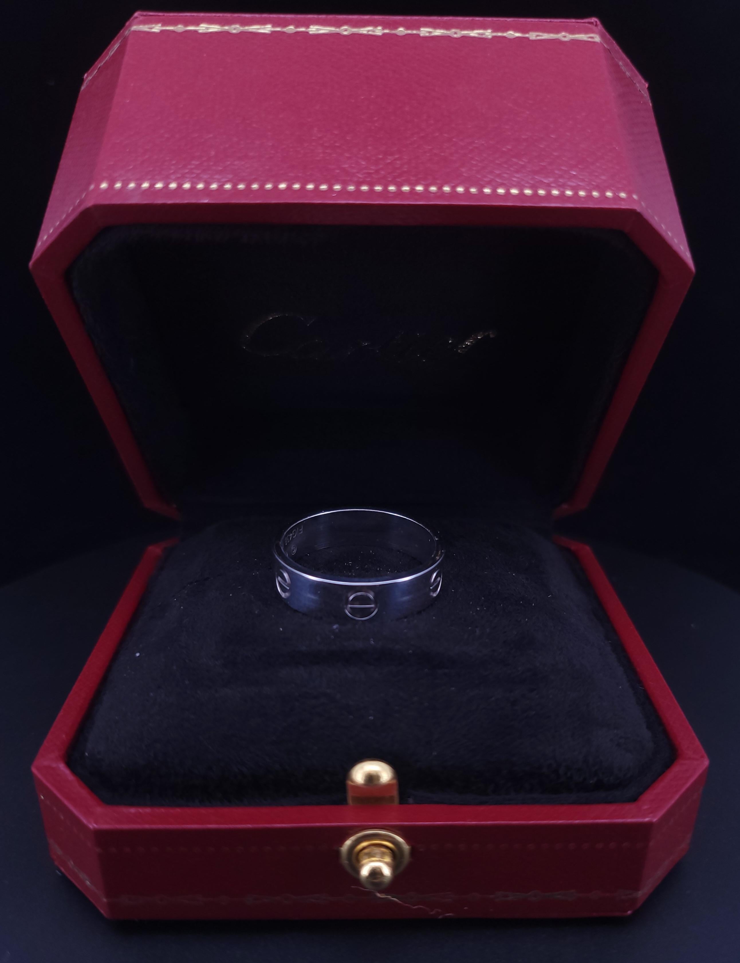 Anillo Amor Cartier Oro Blanco en venta 2