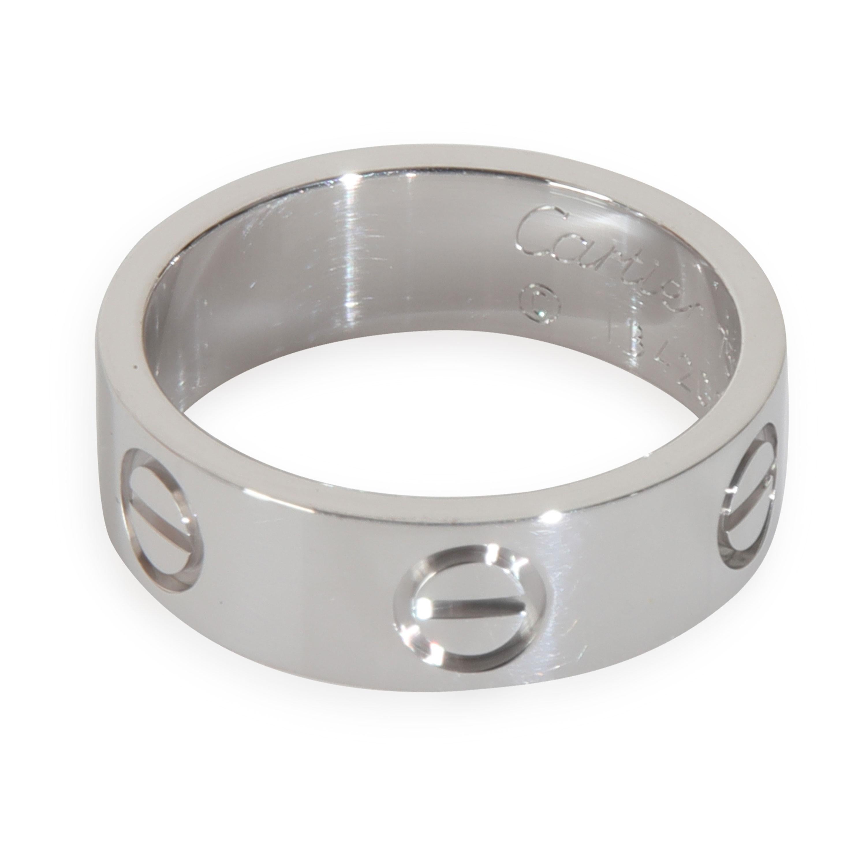 Cartier White Gold Love Ring im Zustand „Hervorragend“ im Angebot in New York, NY