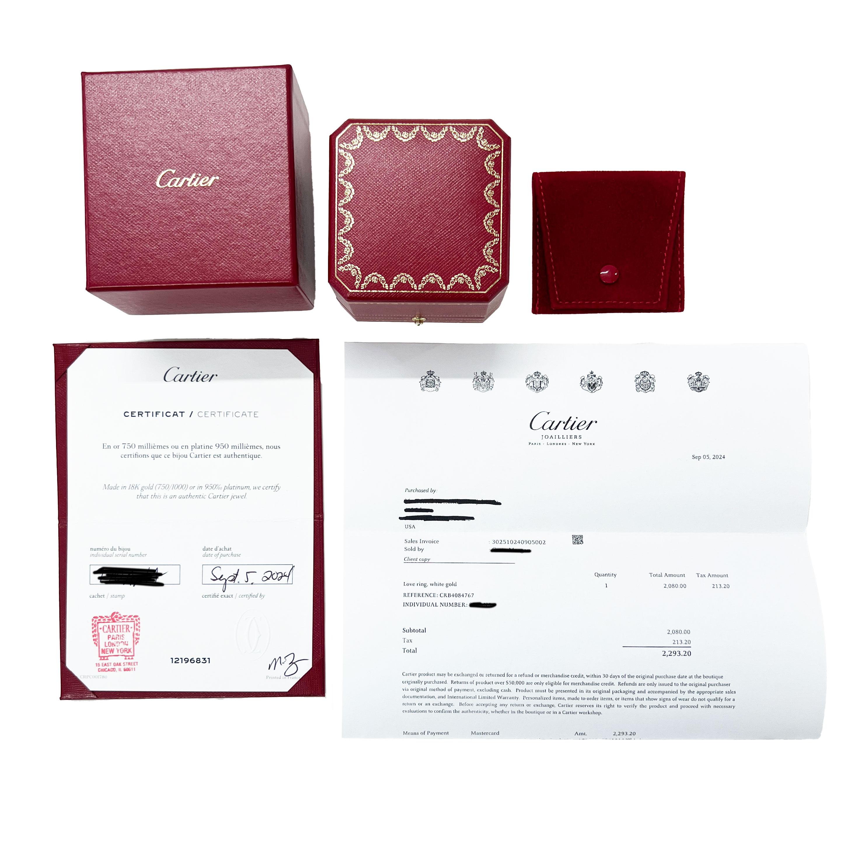 Cartier Oro Bianco  Anello dell'amore in vendita 1