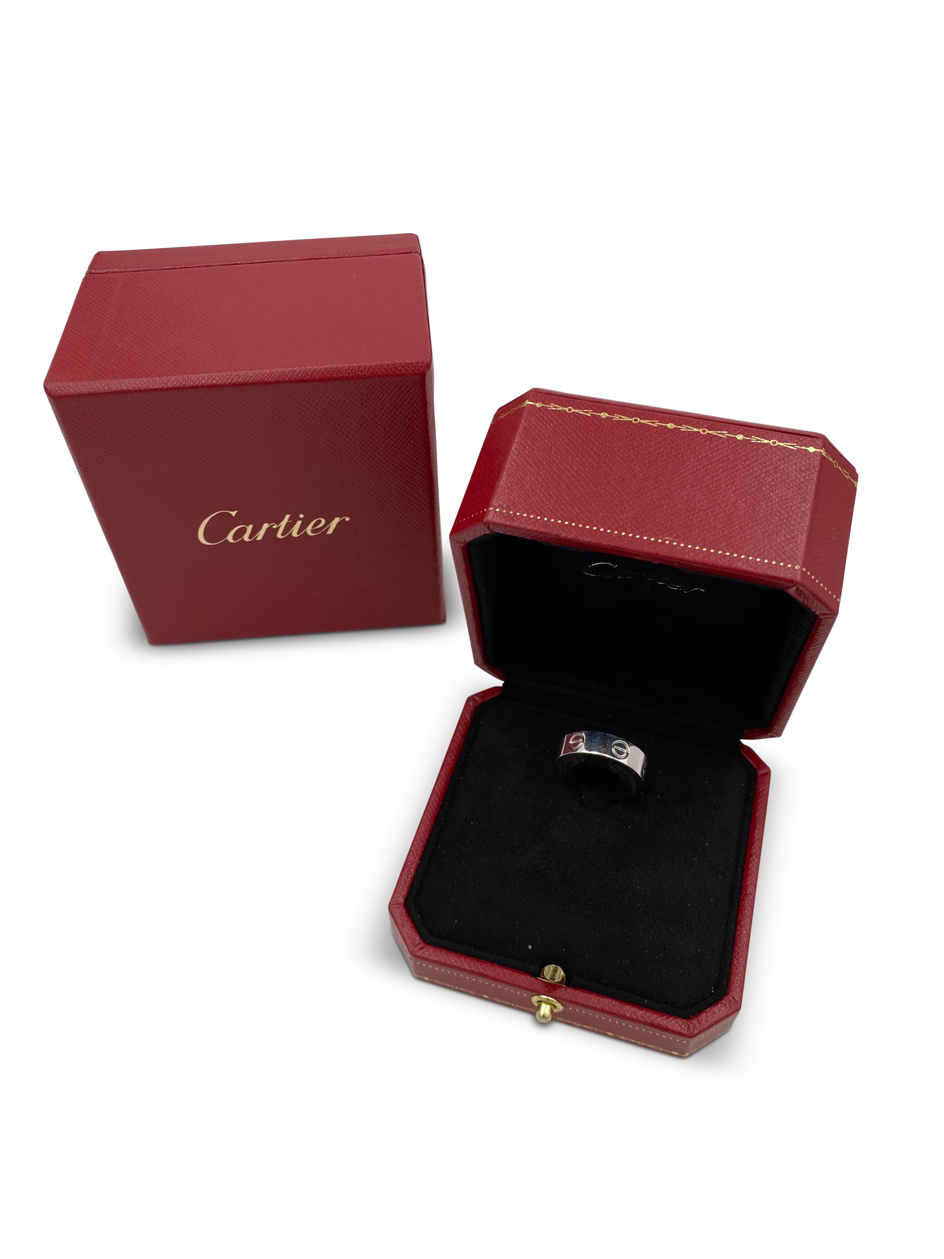 cartier love ring white gold