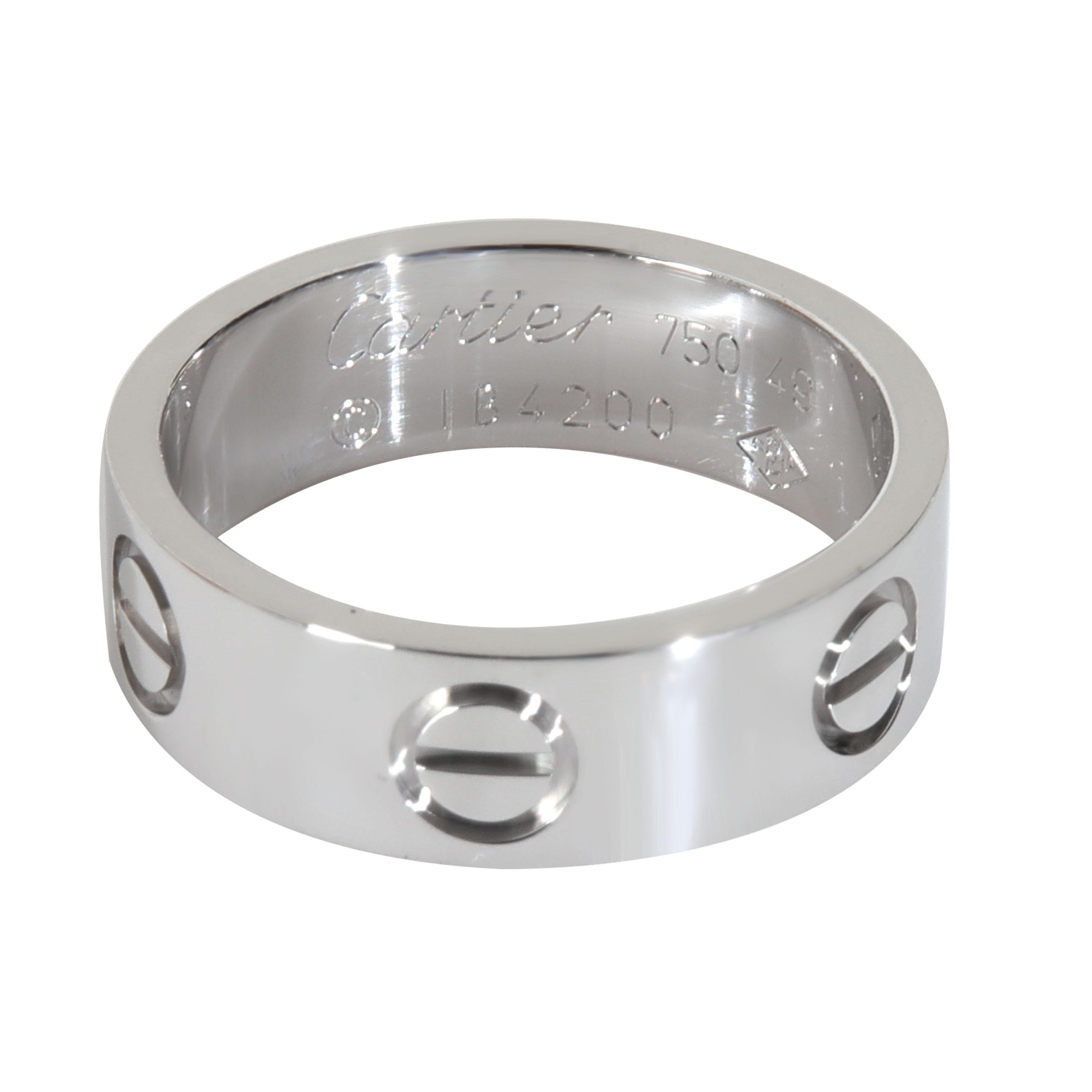 Cartier White Gold Love Ring im Angebot 1