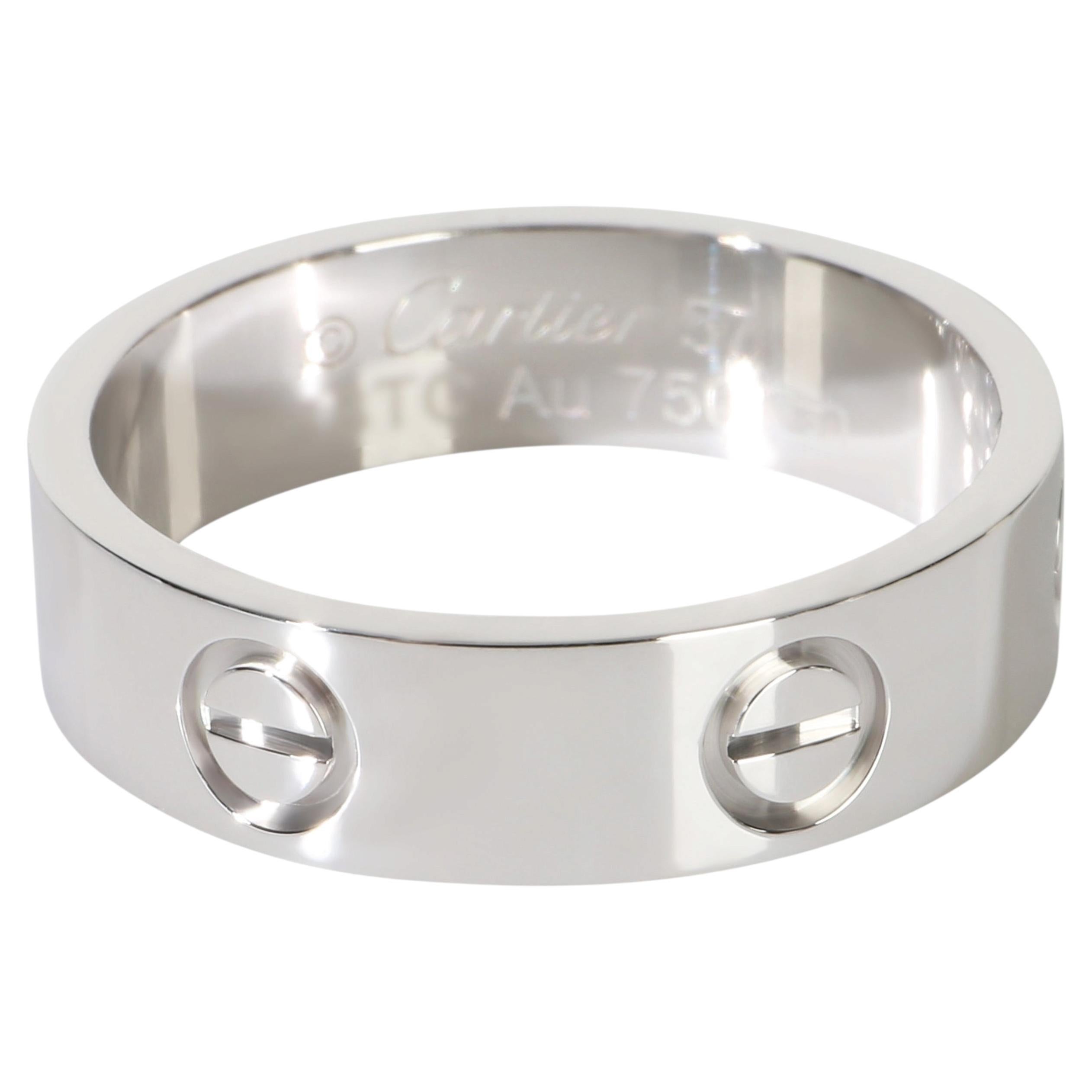 Or blanc de Cartier  Anneau d'amour