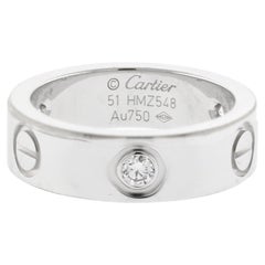 Cartier White Gold Love Ring with Three Diamonds