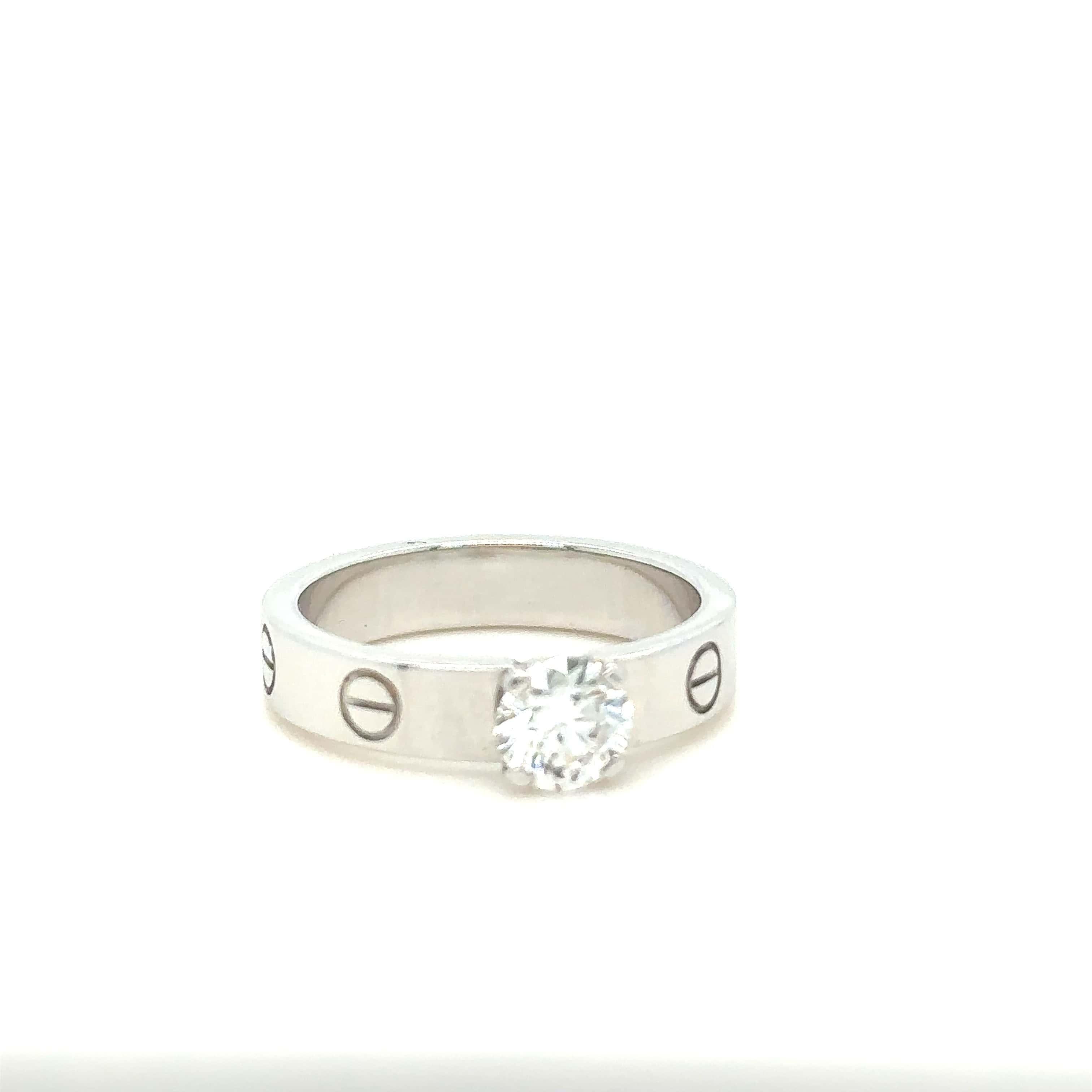 cartier love solitaire ring