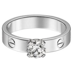 Cartier Bague solitaire d'amour en or blanc