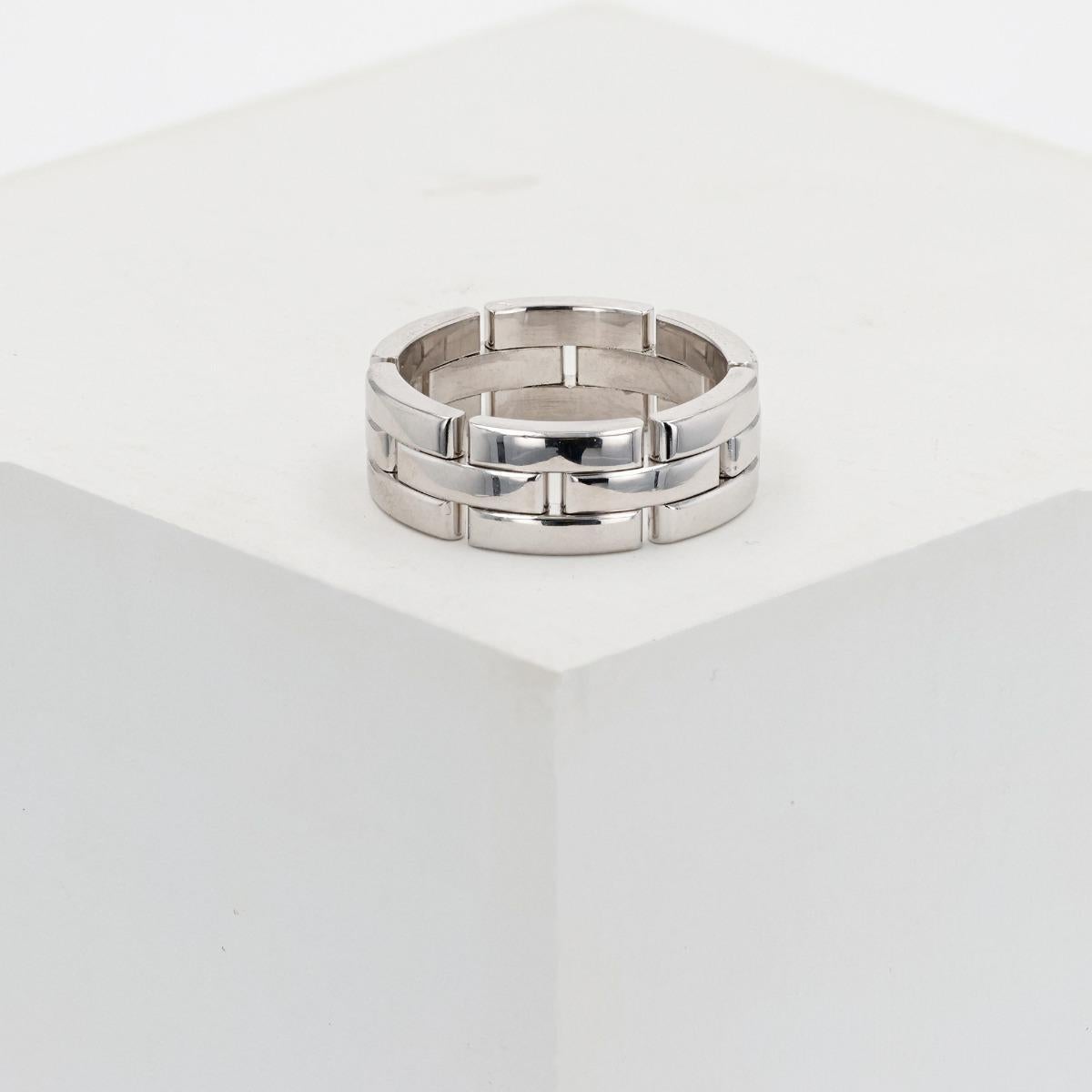 Cartier Weißgold Maillon de Cartier Band Ring für Damen oder Herren