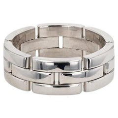 Anillo banda Maillon de Cartier de oro blanco