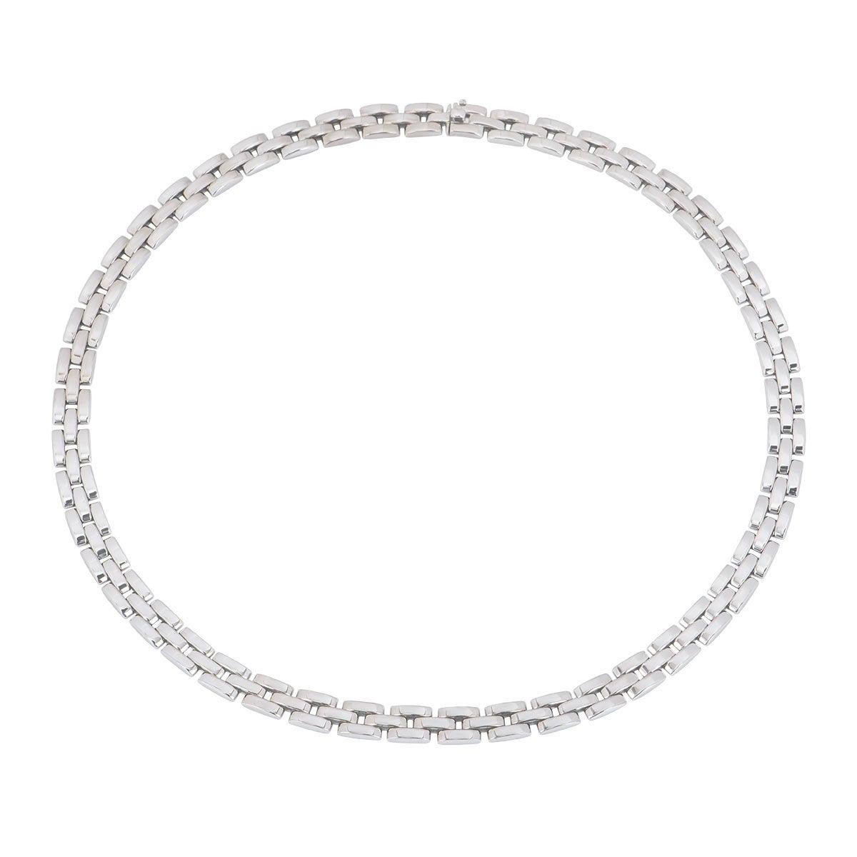 Cartier White Gold Maillon Panthere Necklace