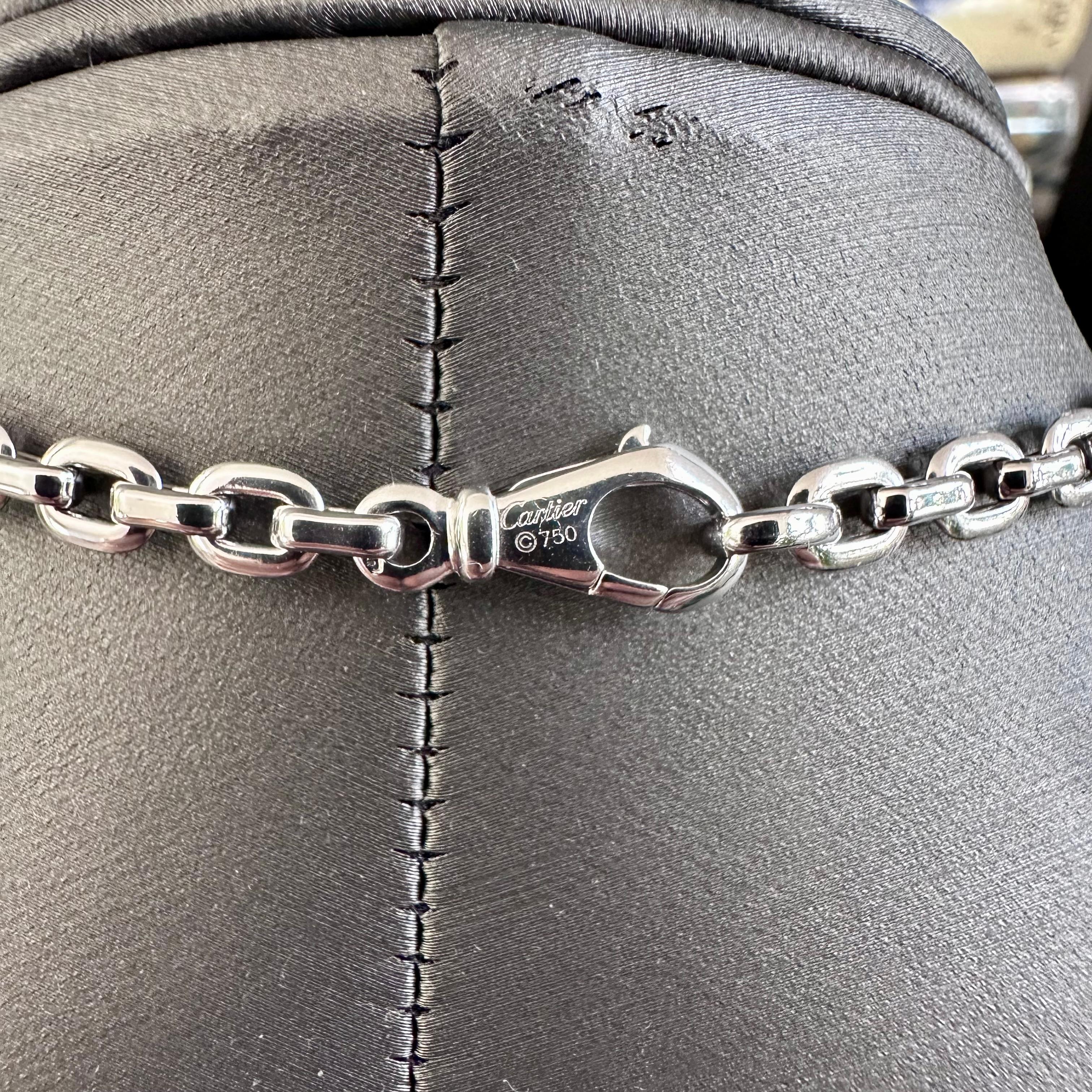 Cartier White Gold Mariners link necklace 18k 3