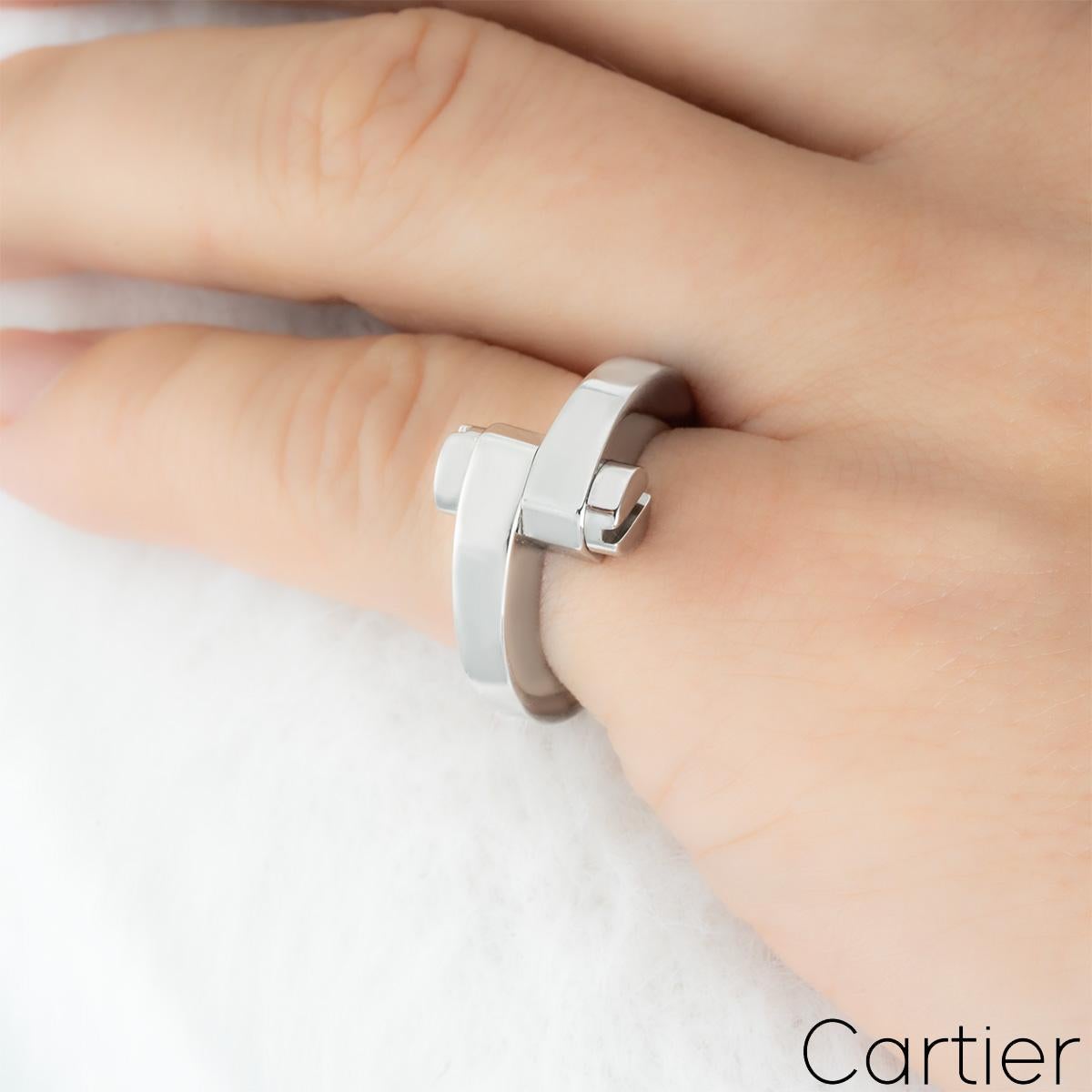 Cartier White Gold Menotte Ring For Sale 1