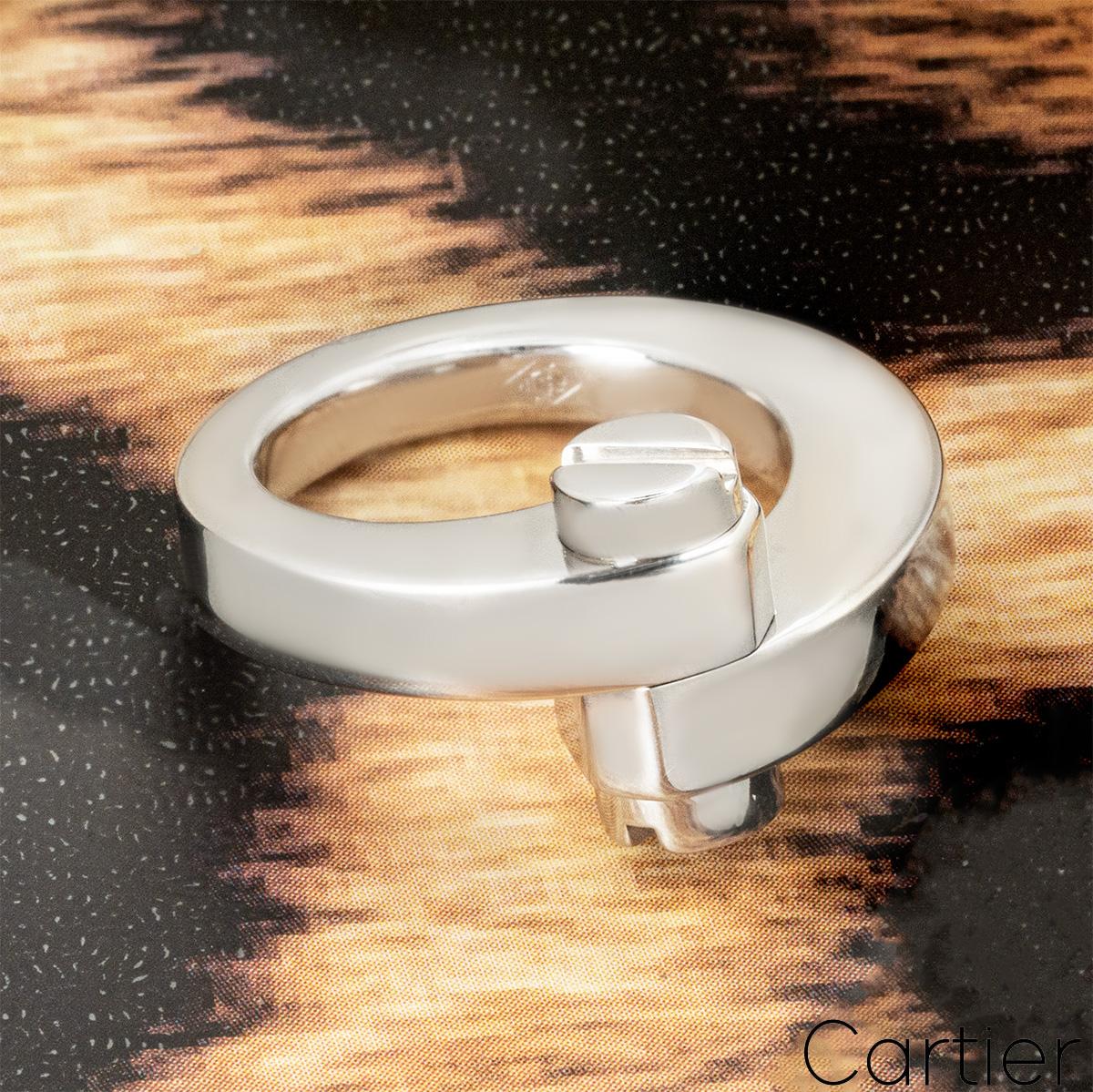 Cartier White Gold Menotte Ring For Sale 2