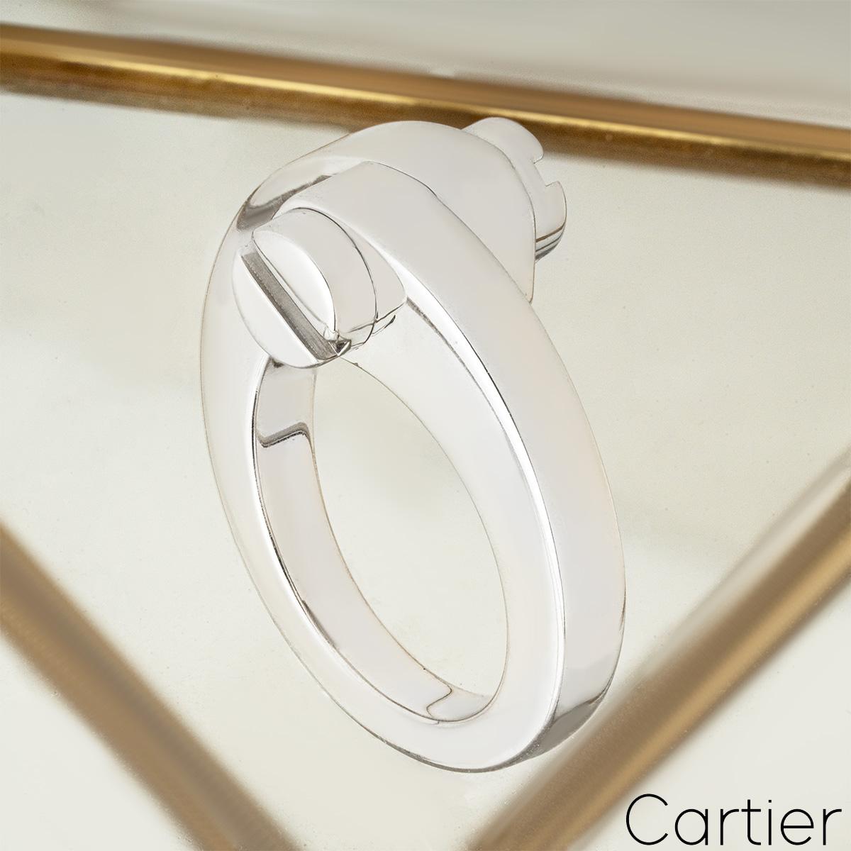 Cartier Bague Menotte en or blanc en vente 5