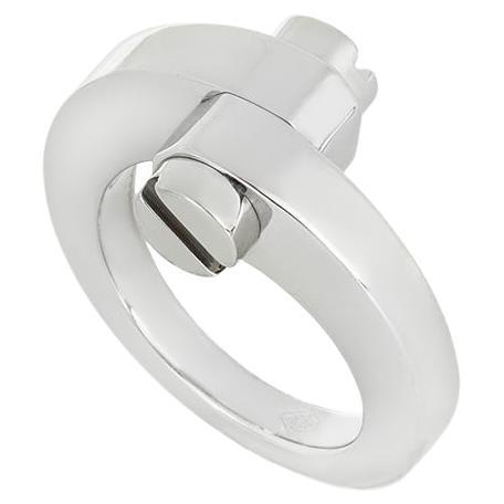Cartier White Gold Menotte Ring For Sale