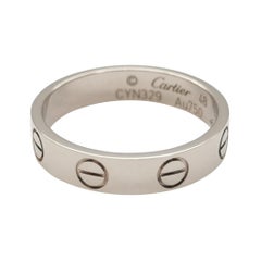 Cartier White Gold Mini Love Wedding Band Ring