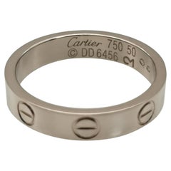 Cartier White Gold Mini Love Wedding Band Ring