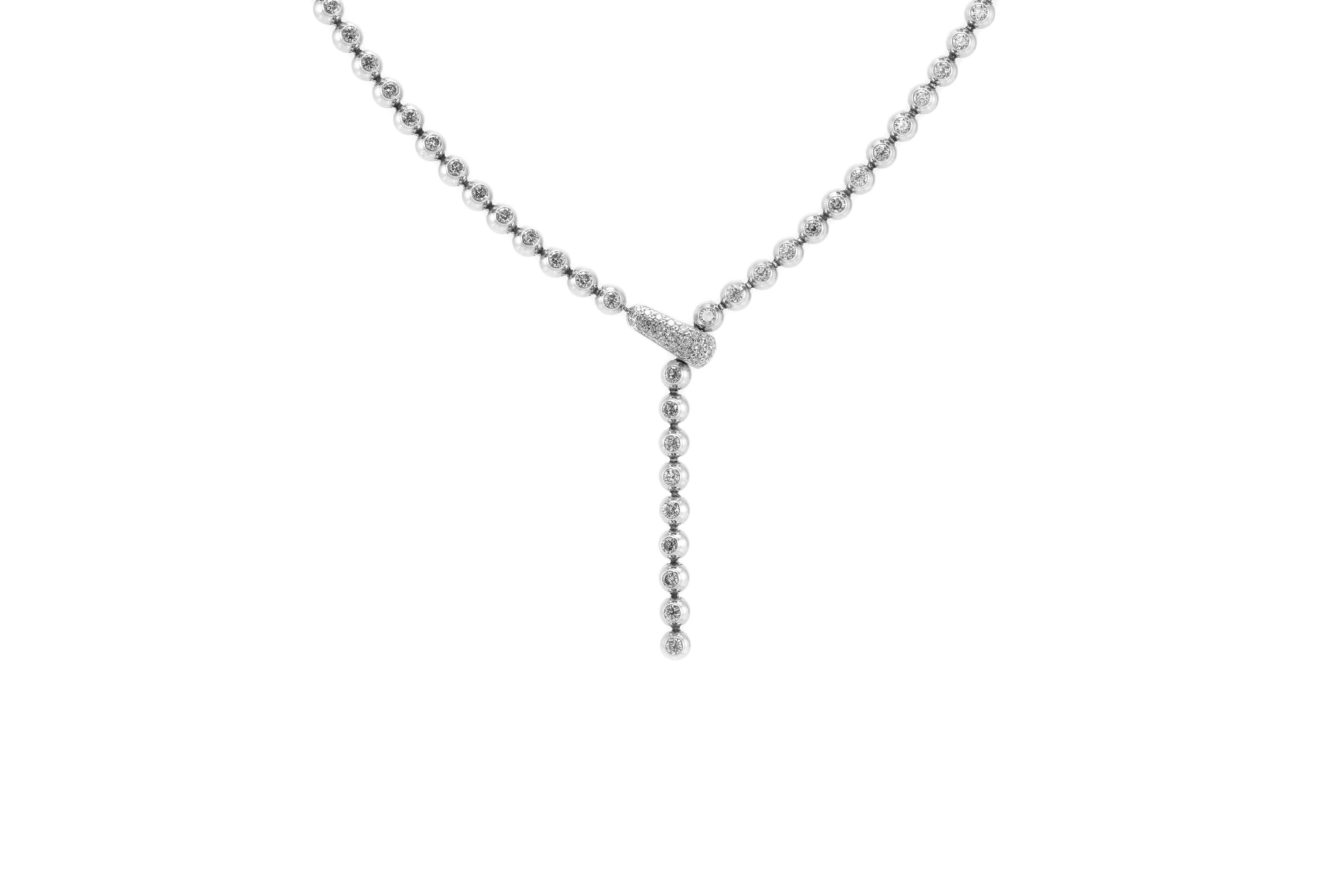 Cartier White Gold Necklace with Diamonds In Good Condition In New York, NY