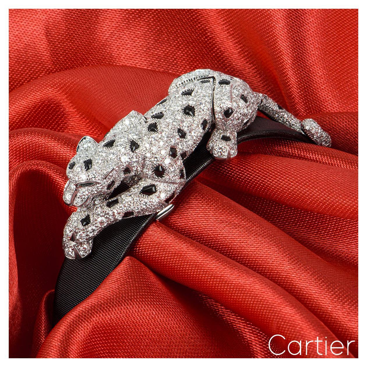 Cartier White Gold Panthere De Cartier Bracelet 4.13ct H6001017 