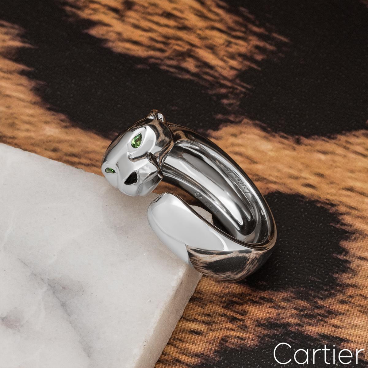 Cartier White Gold Panthere De Cartier Ring B4099500 In Excellent Condition For Sale In London, GB