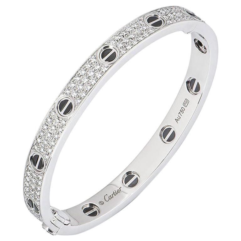 WHITE GOLD AND DIAMOND 'LOVE' BANGLE-BRACELET, CARTIER, Jewels Online, 2020