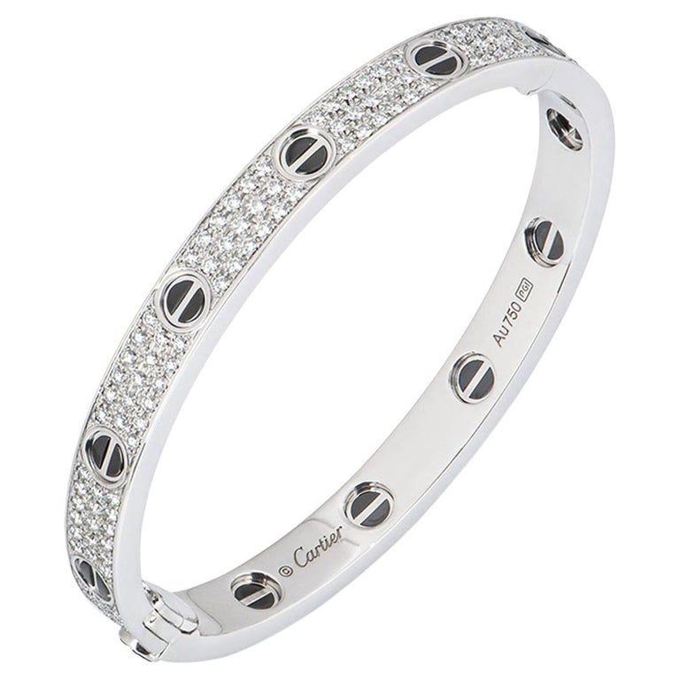 Size Chart Size 21 Cartier Love Bracelet Cartier White Gold Pave