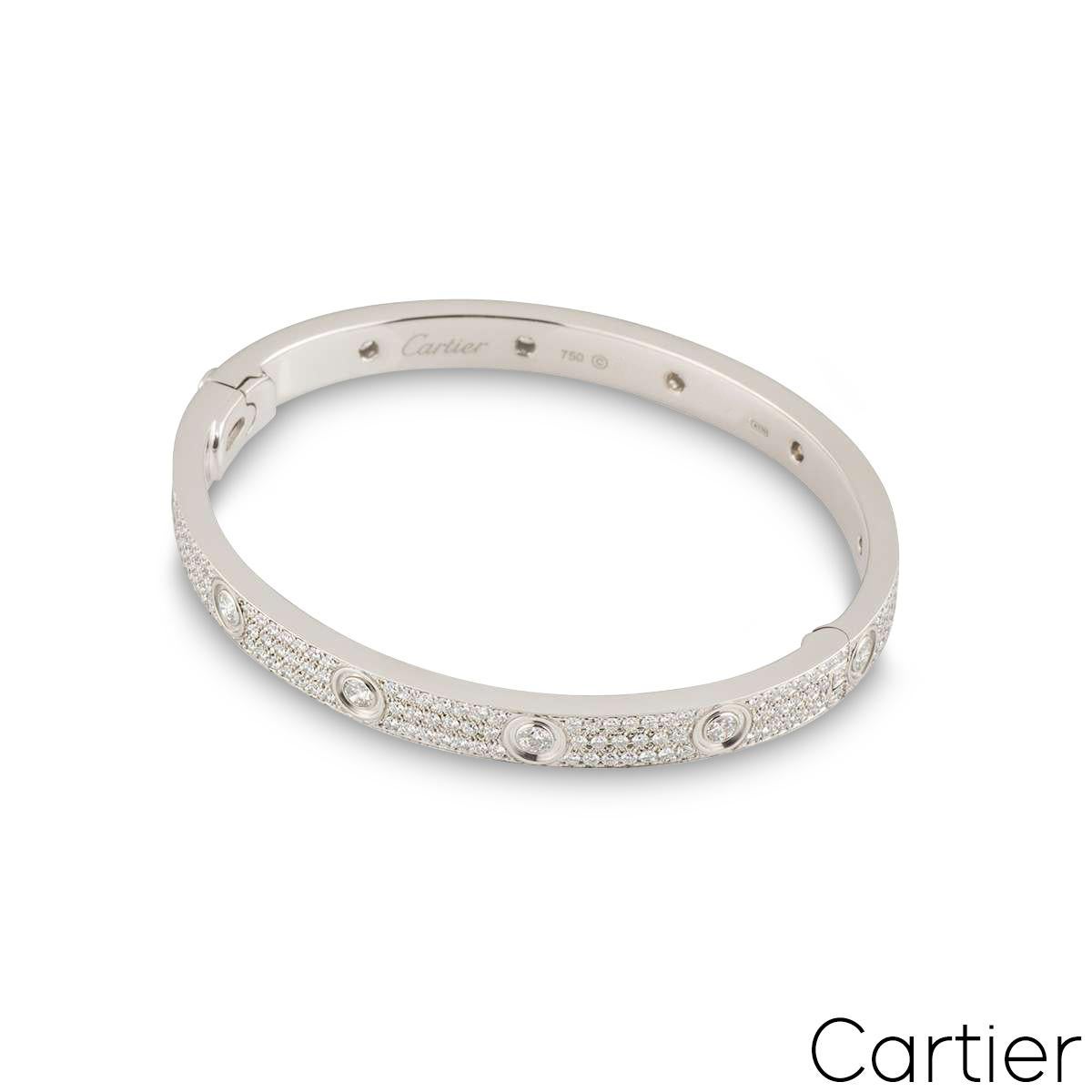 cartier love pave bracelet