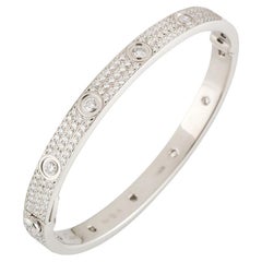 Cartier Bracelet d'amour en or blanc pavé de diamants taille 18 N6033603