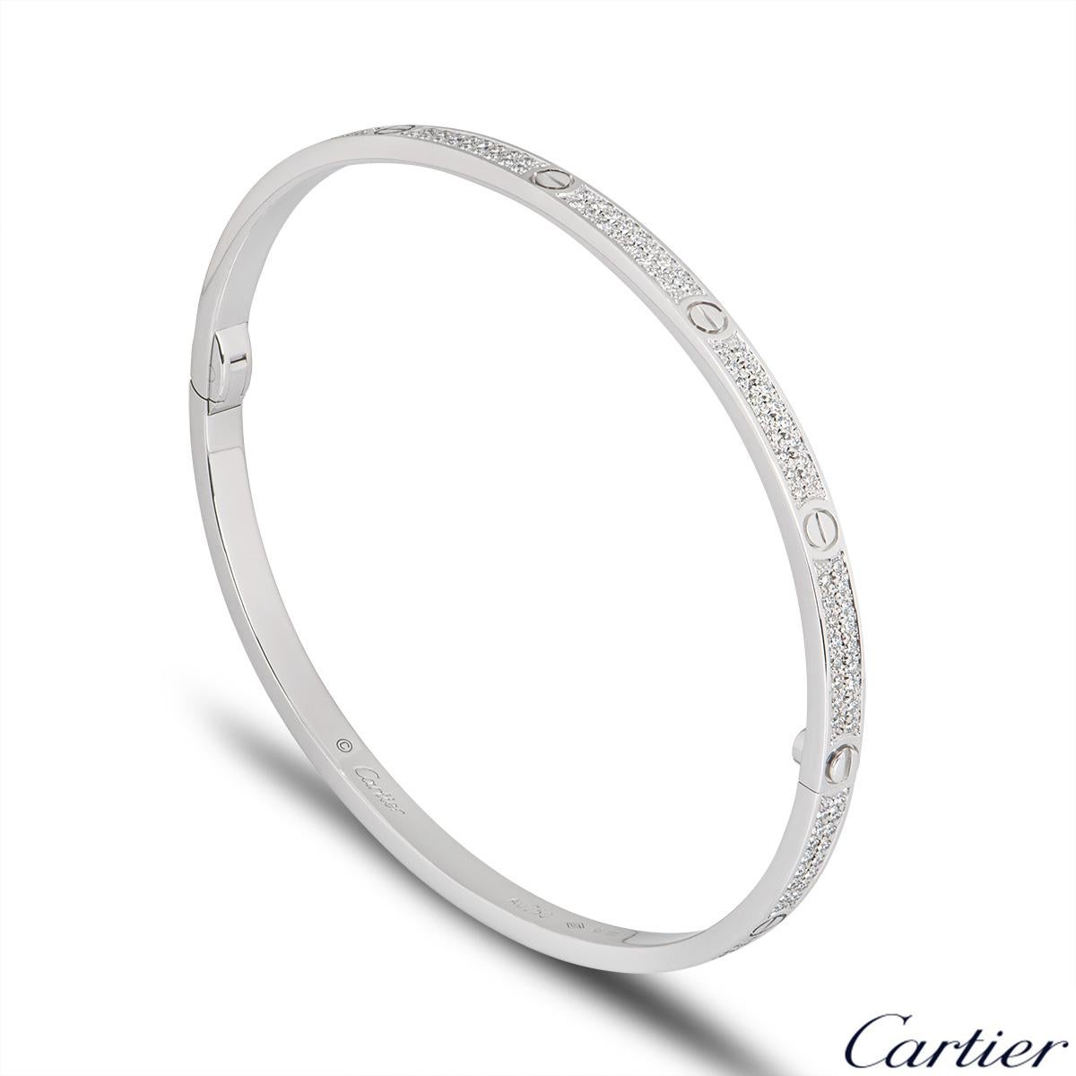 cartier diamond pave love bracelet