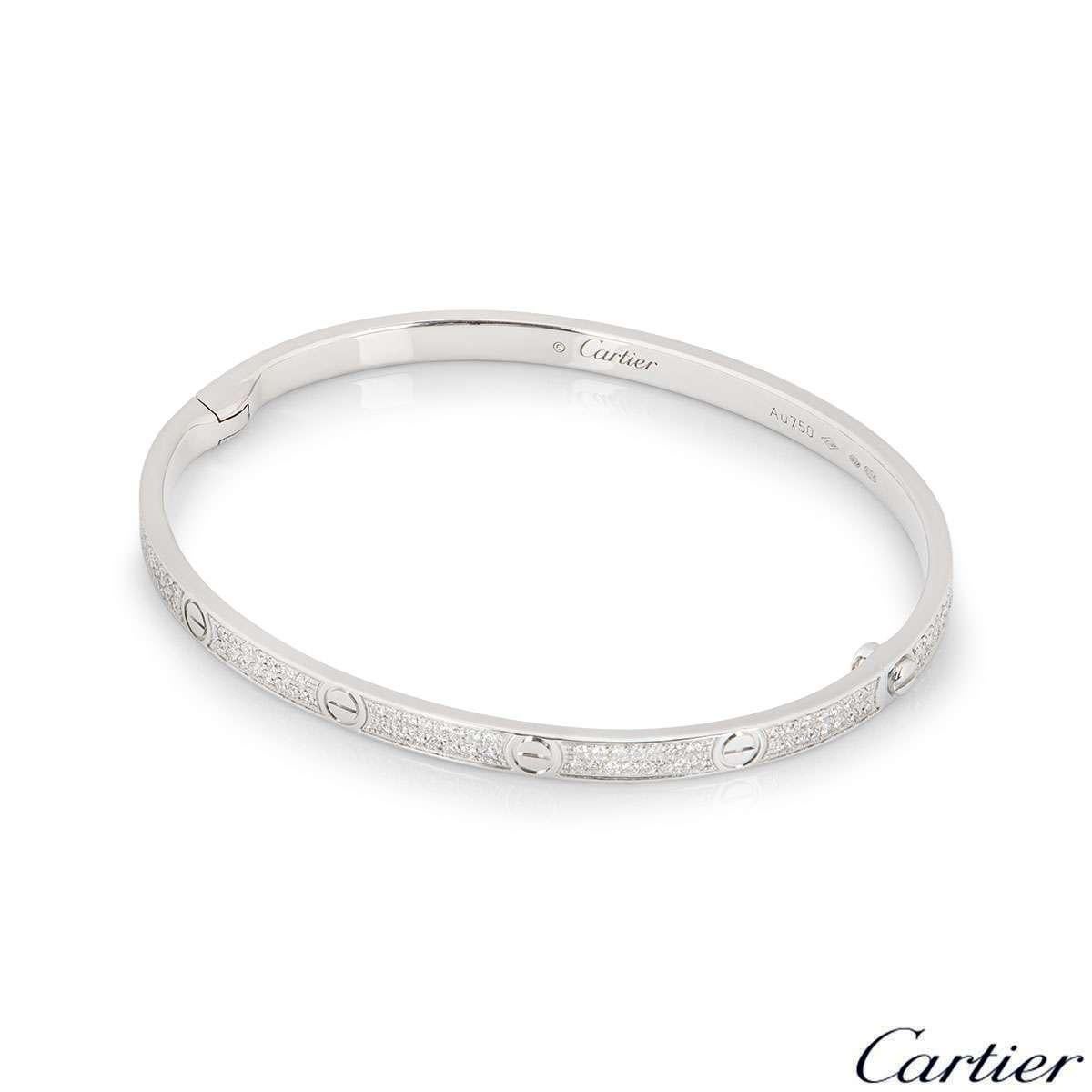 cartier pave love bracelet
