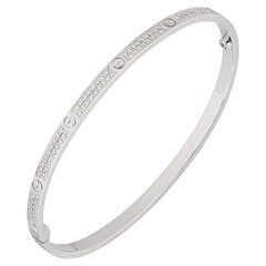 Cartier Bracelet SM Love en or blanc pavé de diamants, taille 19 N6710819