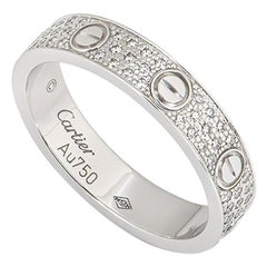 Cartier Bague d'amour en or blanc pavé de diamants B4083400