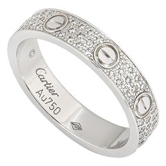 Cartier Bague d'amour en or blanc pavé de diamants B4083400