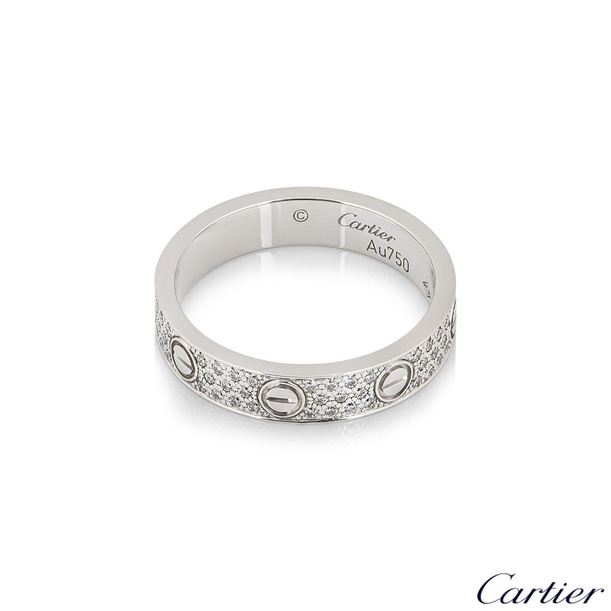 cartier pave ring yellow gold