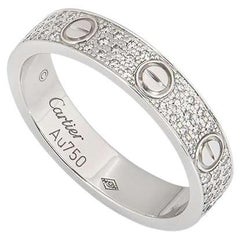 Cartier, bague d'amour en or blanc pavé de diamants, taille 54 B4083400