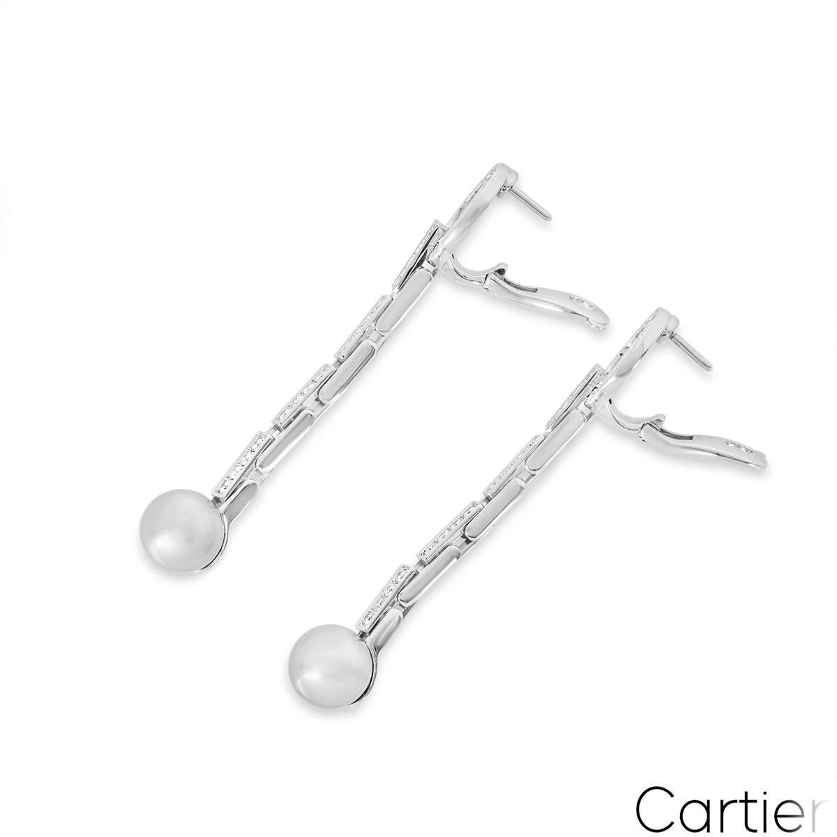 cartier pearl drop earrings