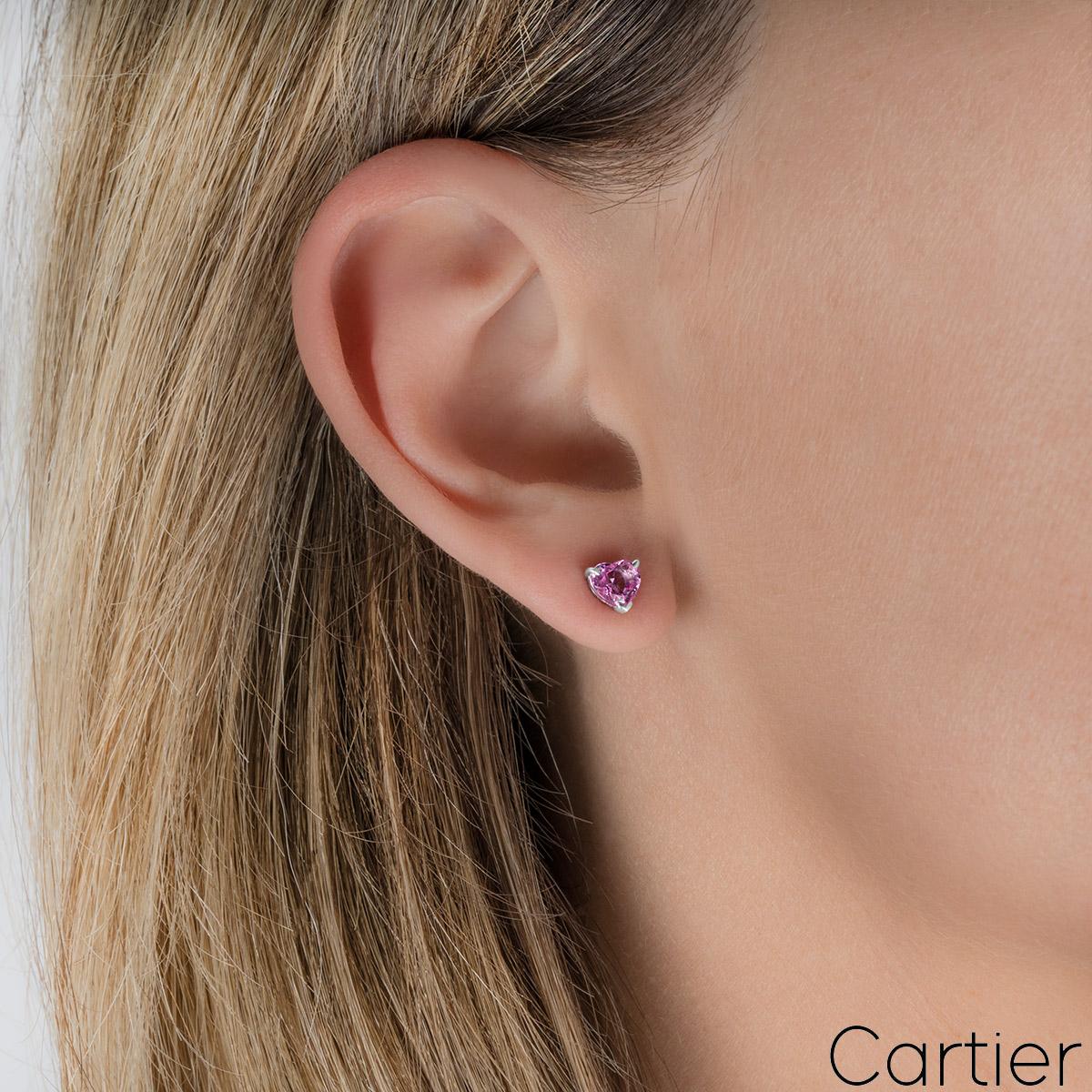 cartier pink sapphire earrings