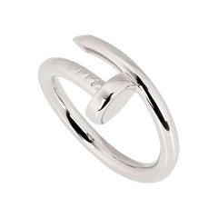 Cartier White Gold Plain Juste un Clou Ring Size 50 B4099200
